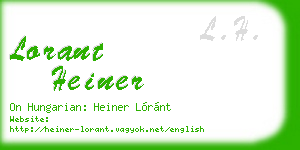 lorant heiner business card