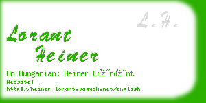 lorant heiner business card